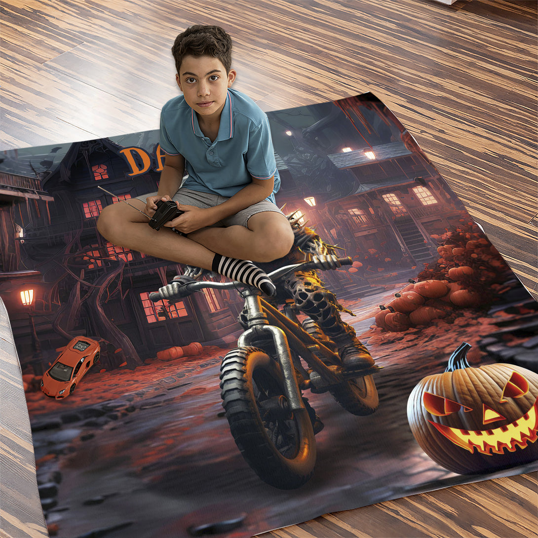 Boy Zombie Custom Blanket Personalized Halloween Photo Gifts for Him - Custamazegifts.com 