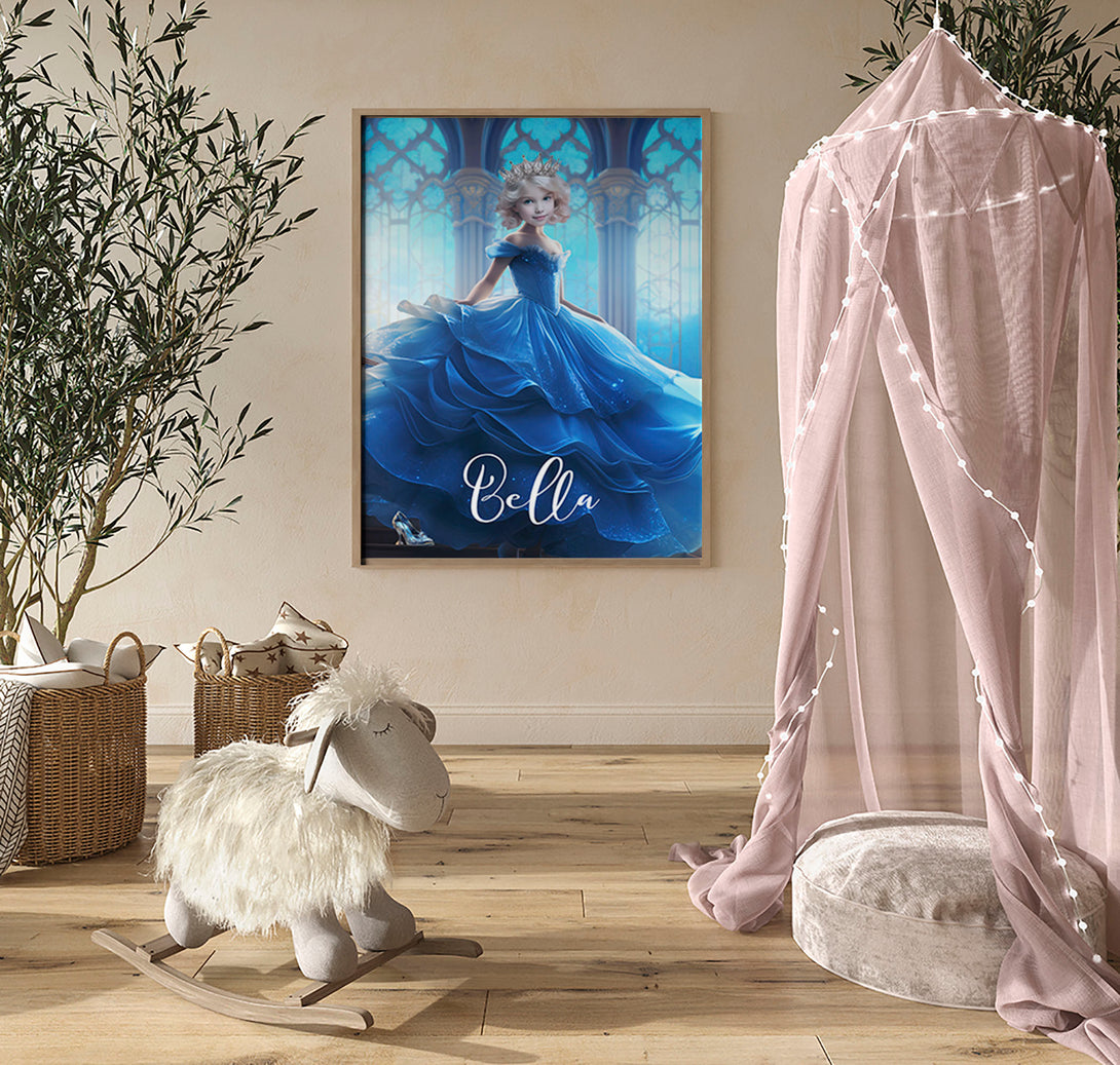 Cinderella Princess Poster Digital Photo, Magic Kingdom Custom Portrait - Custamazegifts.com 