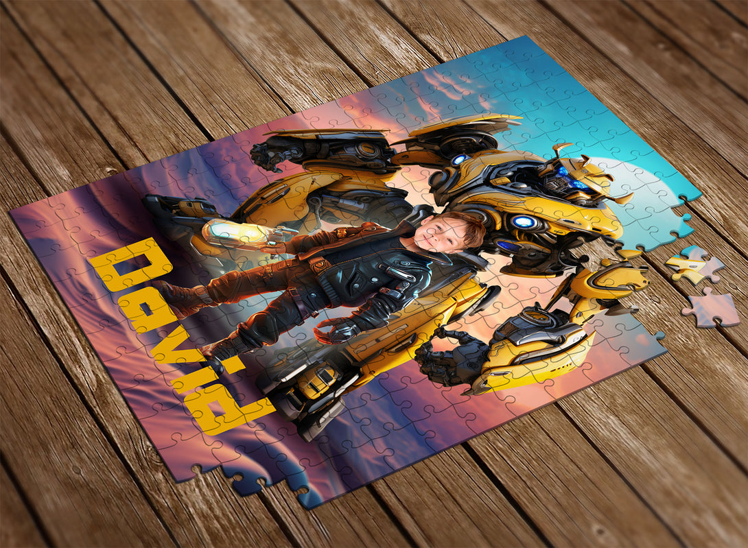 Personalized Puzzle, Transformers Boys Portrait Puzzle From Photo - Custamazegifts.com 