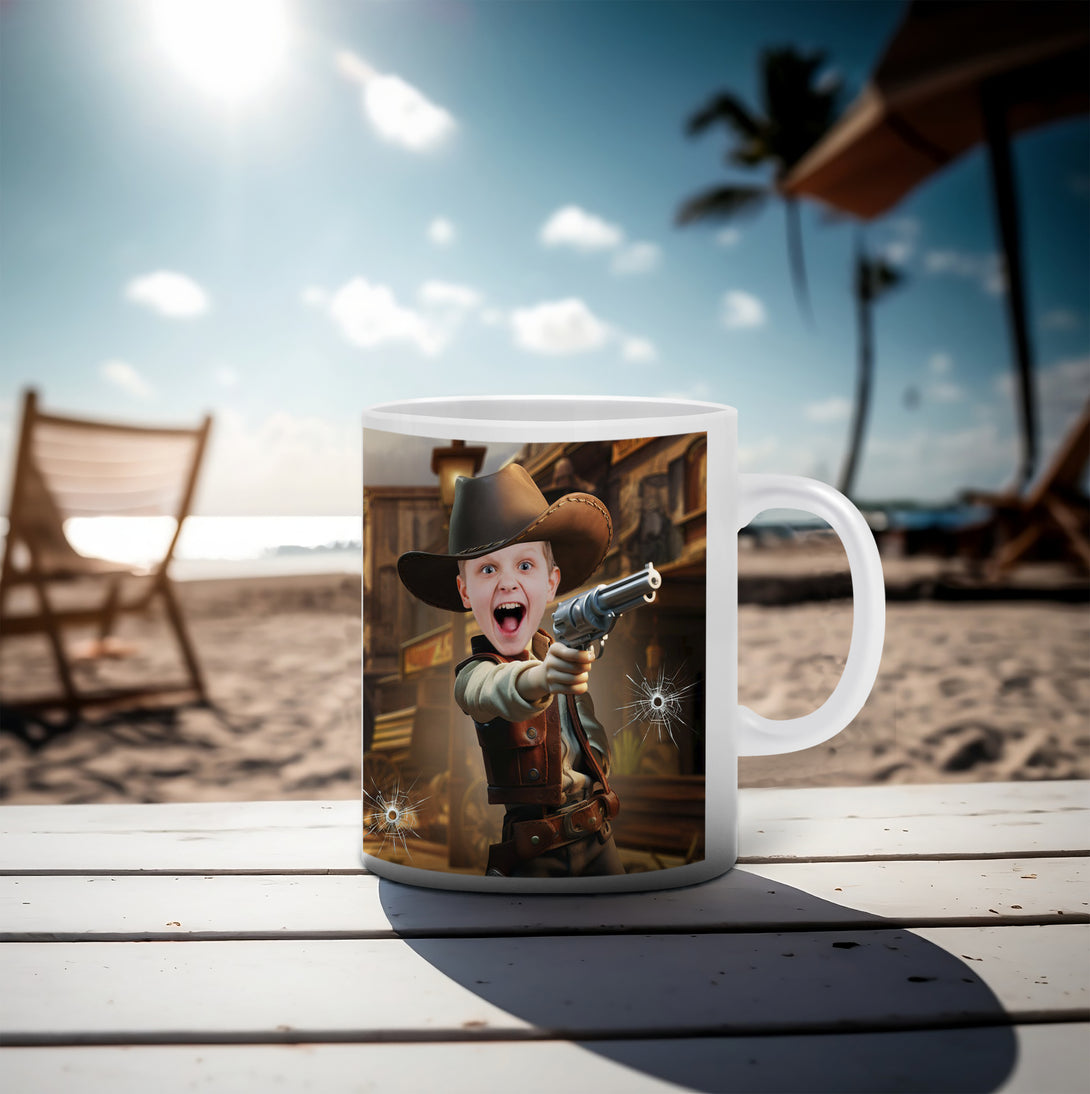 Western Boys Custom Mug, Personalized Mug for Kids - Custamazegifts.com 