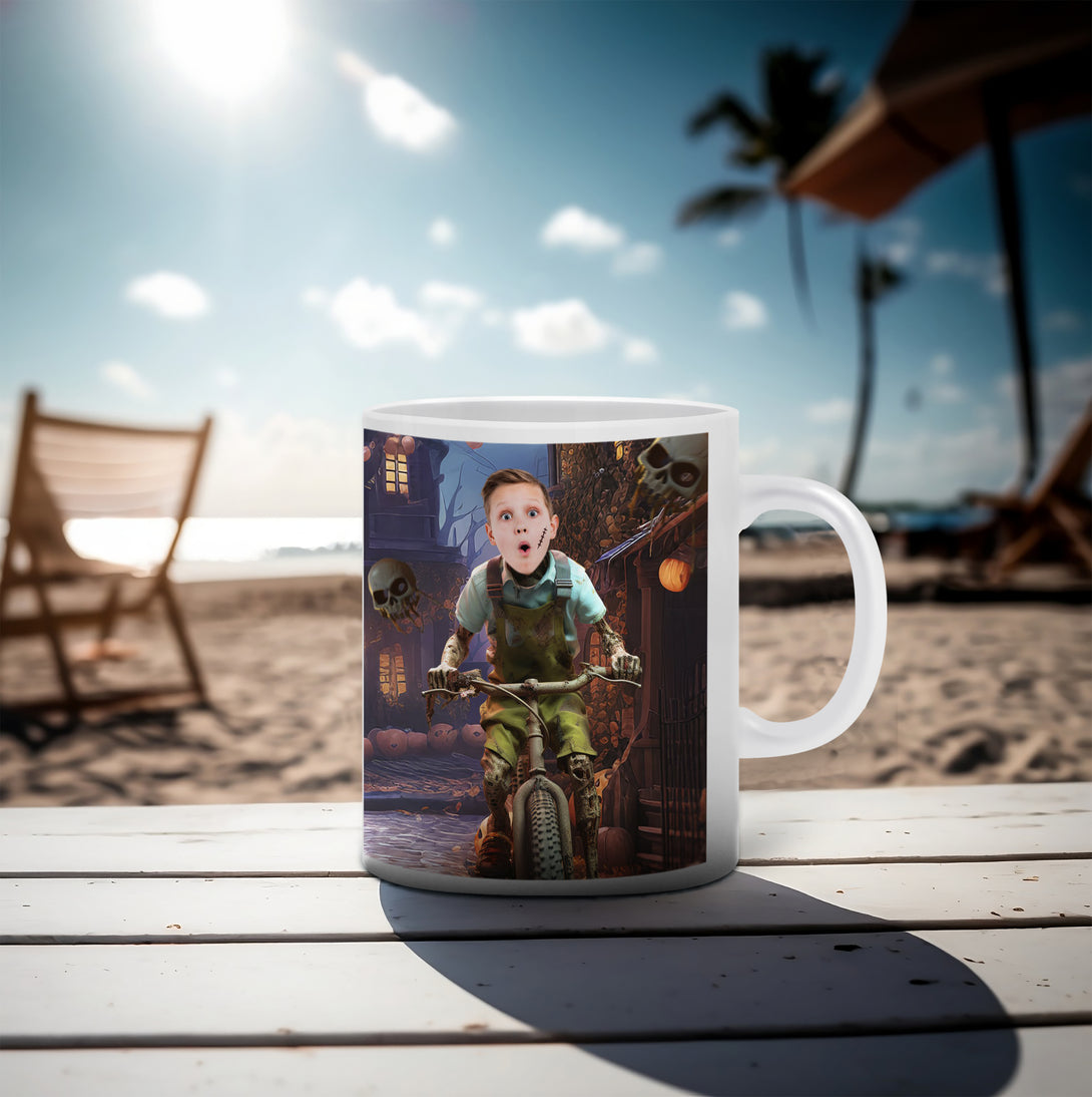 Zombie Fan Custom Ceramic Mug, Kids Personalized Photo Mug - Custamazegifts.com 