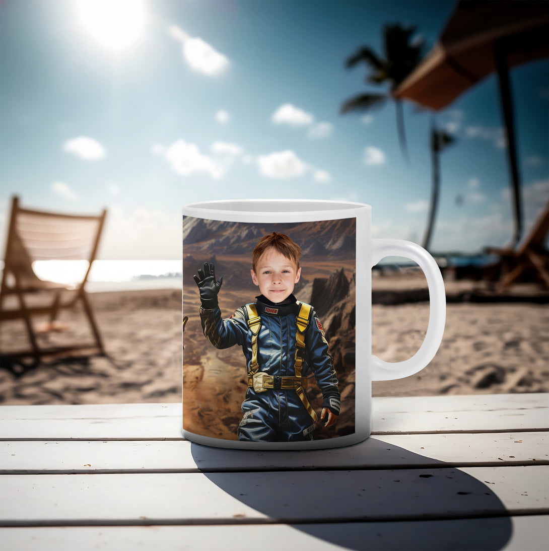 Kids Gift Mug Monster Truck with Your Photos, Boys Custom Mug Cartoon - Custamazegifts.com 