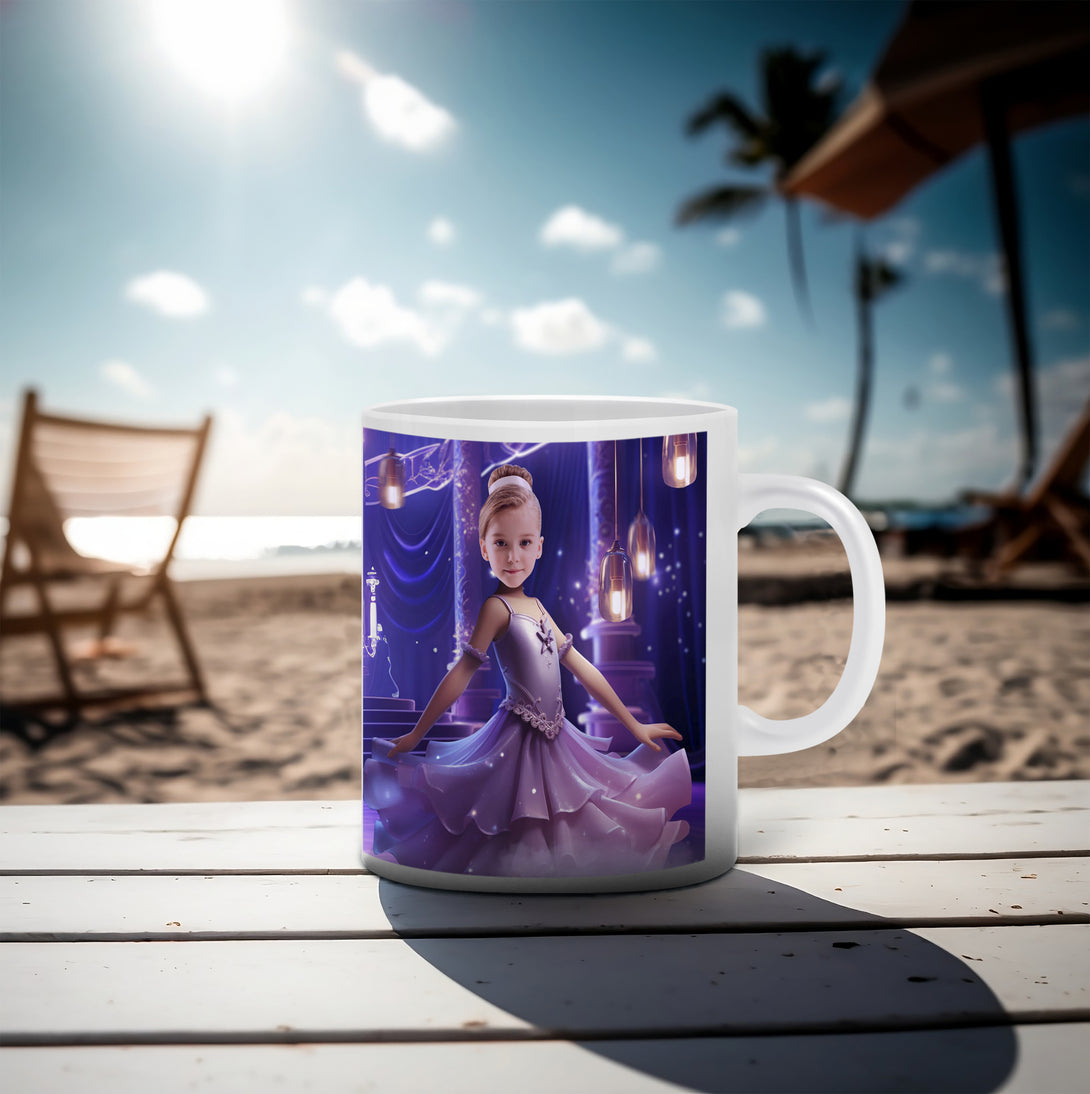 Ballet Gift Custom Mug, Birthday Girl Ballerina Print Gift - Custamazegifts.com 