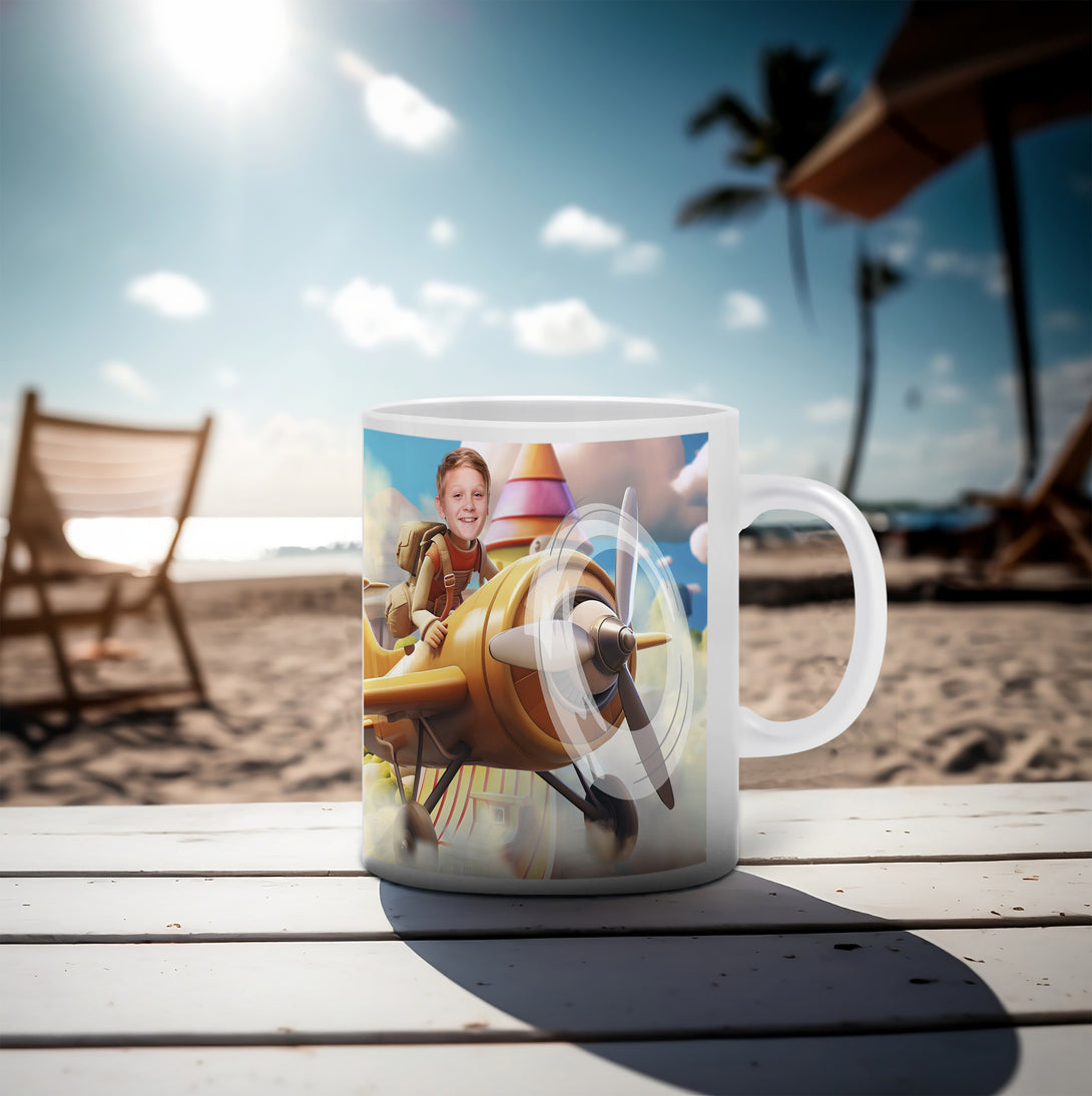 Custom Mug Photo Pilot Gift For Him, Personalized Kids Mug - Custamazegifts.com 