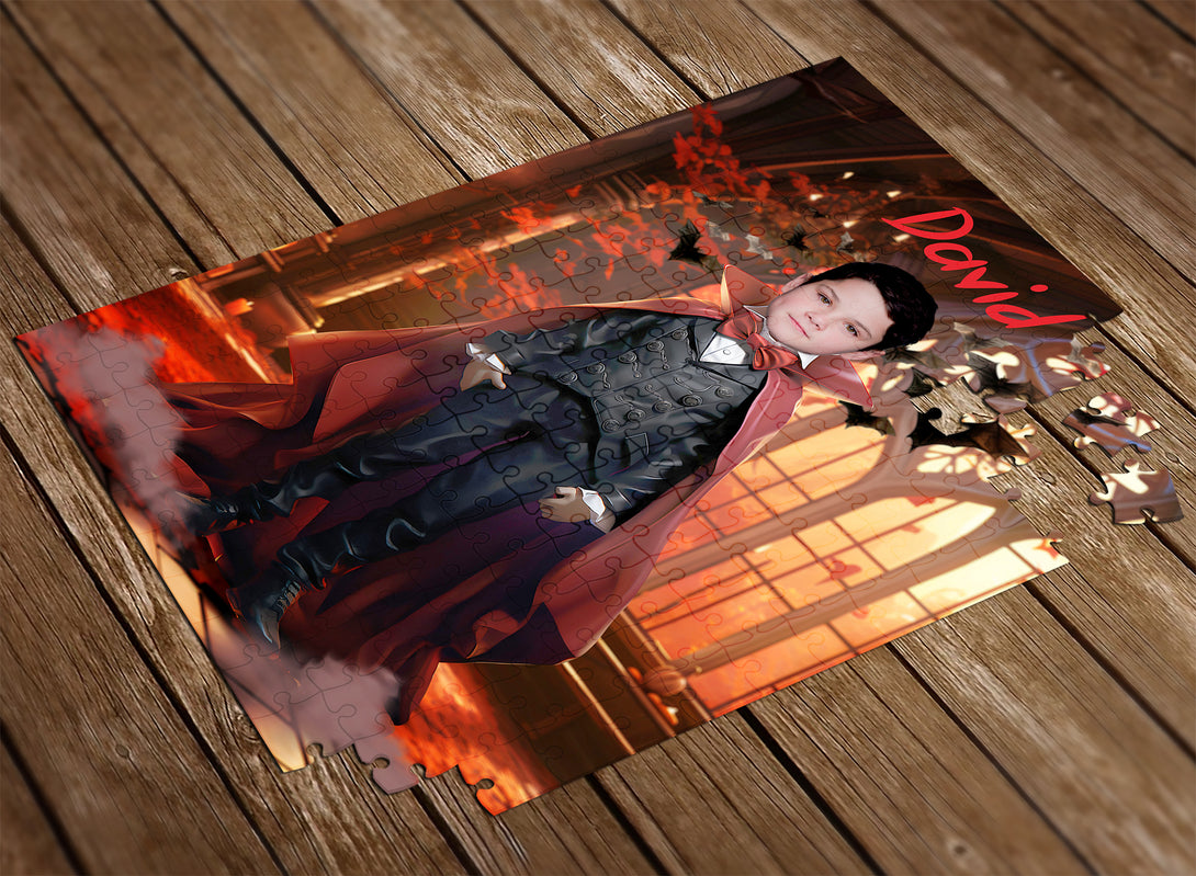 Dracula Vampire Puzzles With Photo Vampire Lover Gift - Custamazegifts.com 