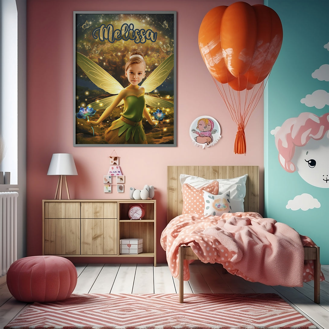 Tinker Bell Gift Print Poster Wall Art, Tinkerbell Digital Poster - Custamazegifts.com 