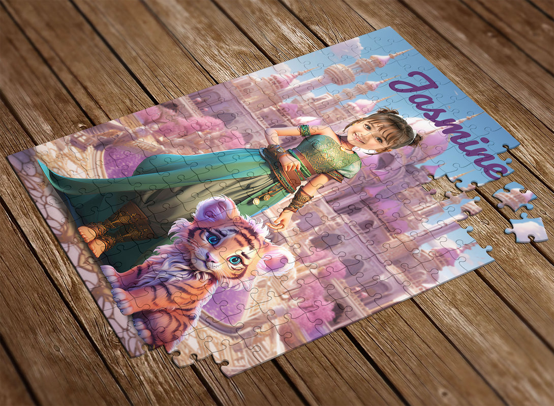 Personalized Puzzle Custom Princess Jasmine Photo Gift for Her Teen Girl - Custamazegifts.com 