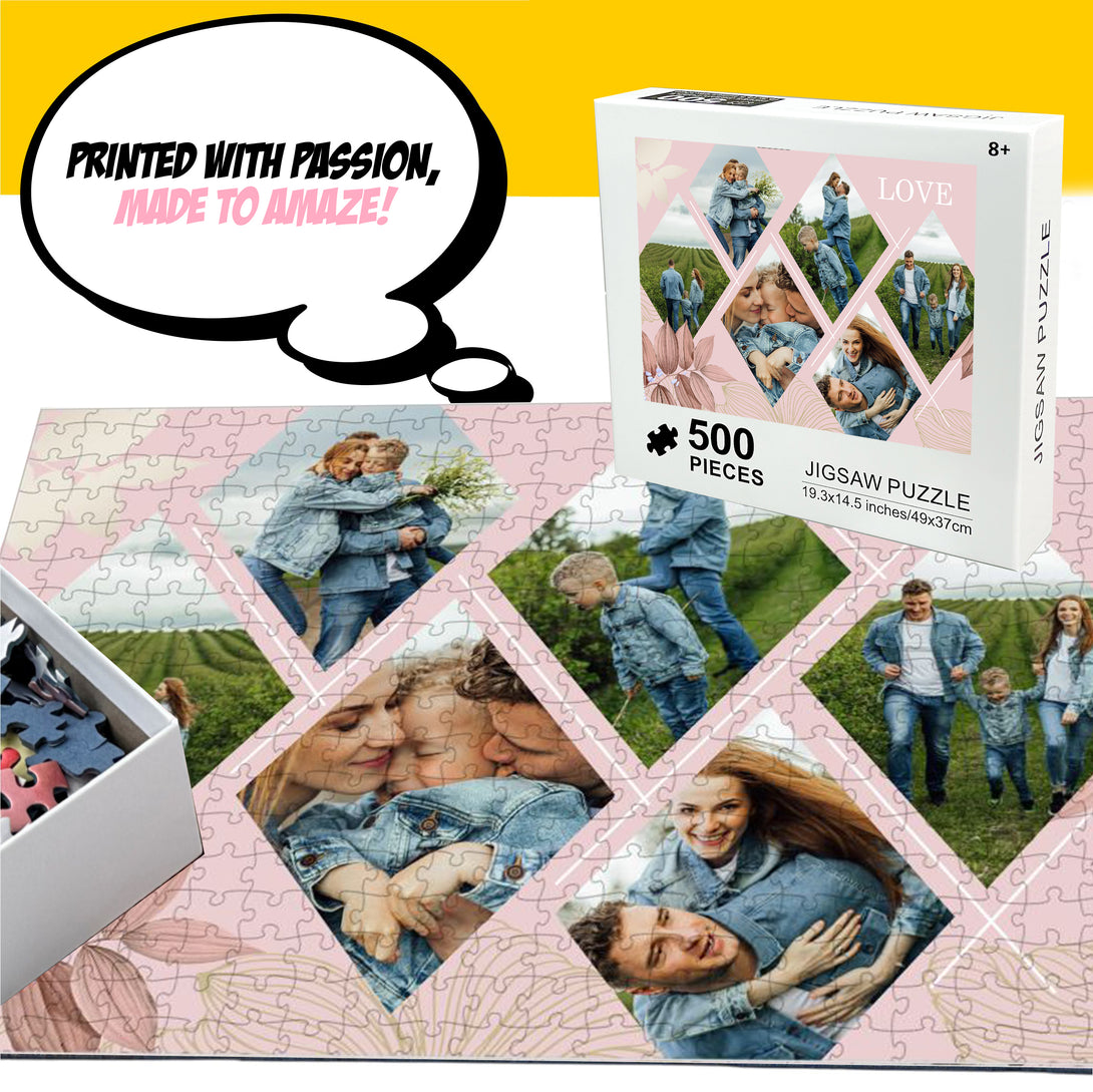 Photo Jigsaw Puzzle Collage, Best Gifts for Couples Wife Husband Boyfriend Girlfriend - Custamazegifts.com 