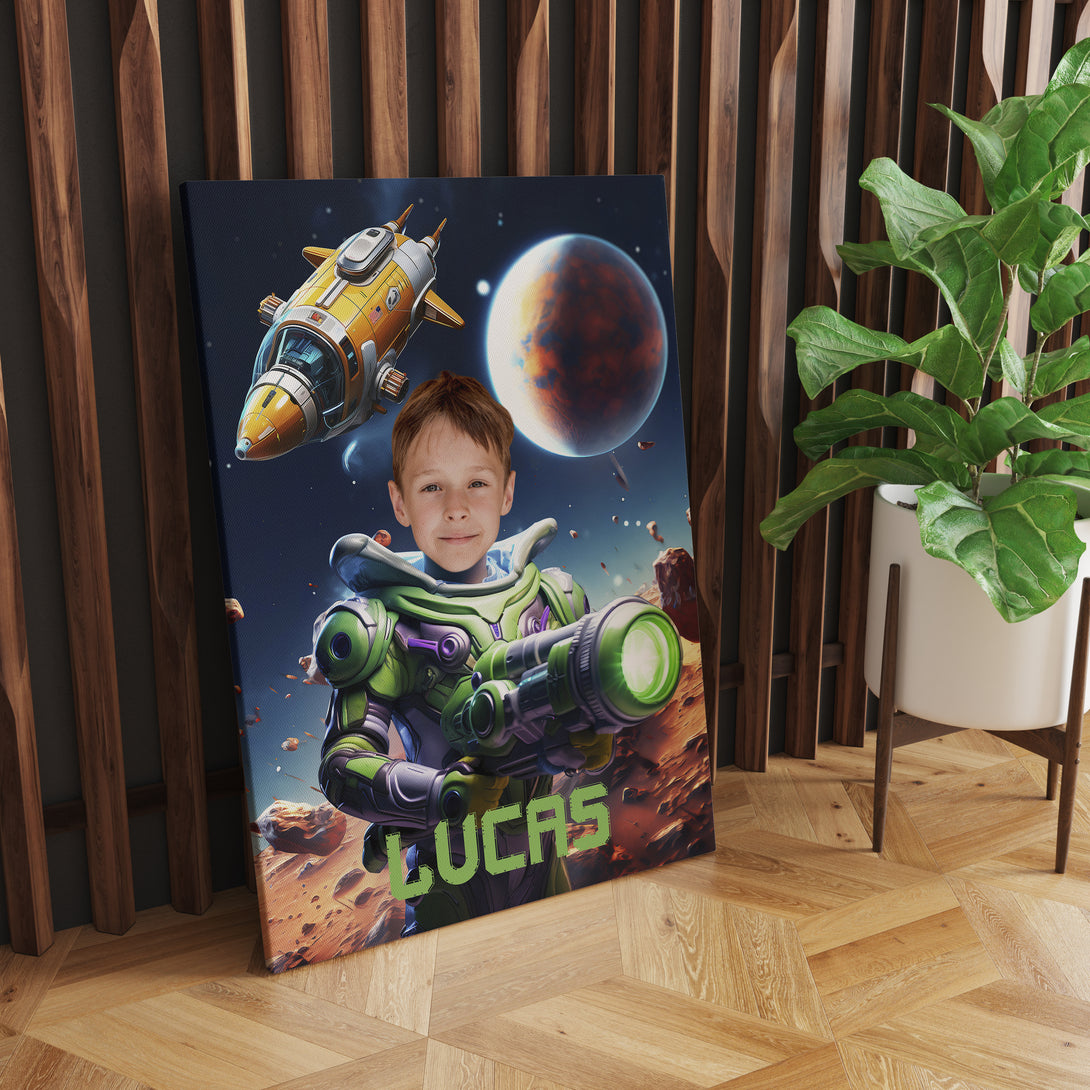 Custom Canvas Print Buzz Lightyear Boys Portrait From Photo - Custamazegifts.com 