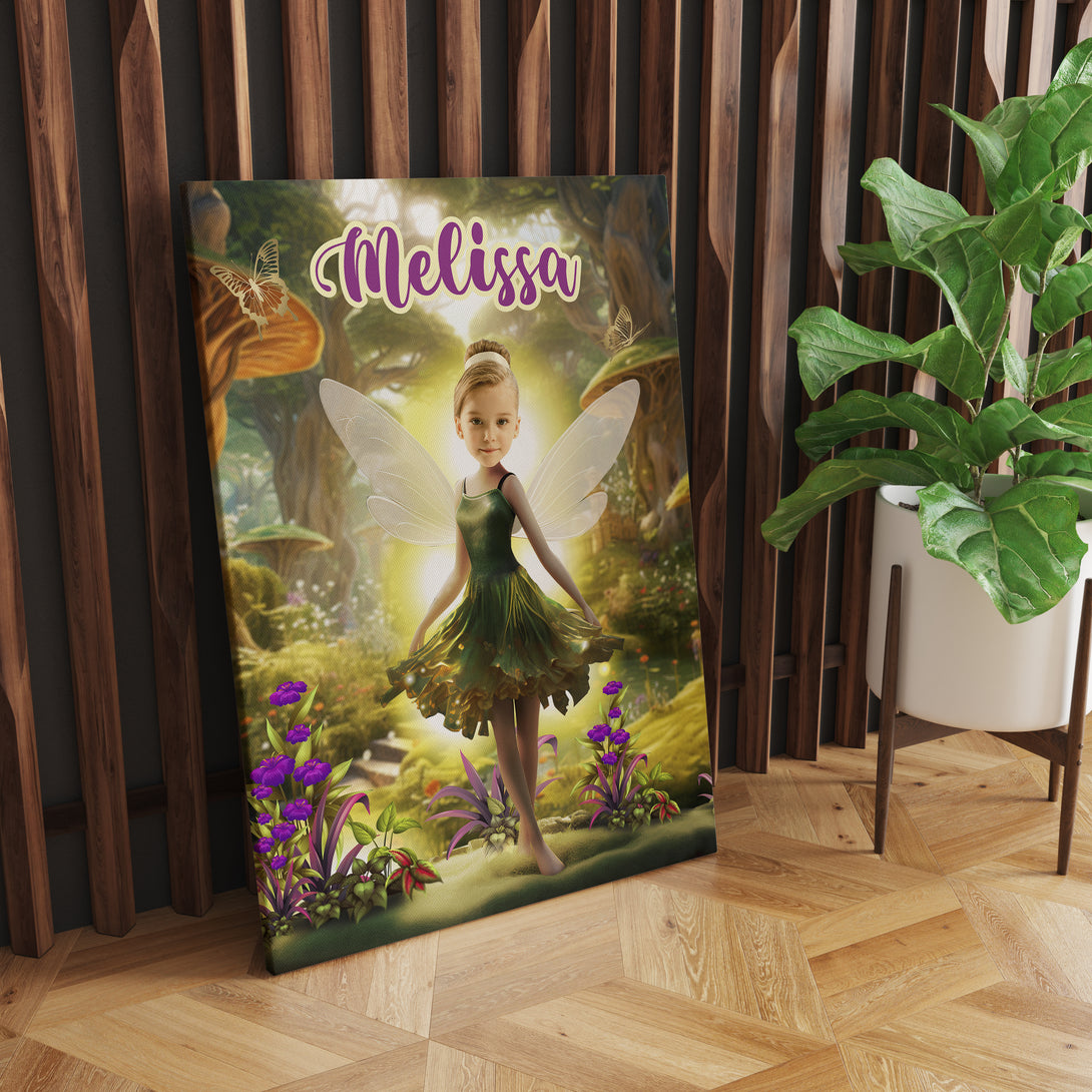 Print Customizable Canvas Tinkerbell Nerverland Kids Portrait - Custamazegifts.com 