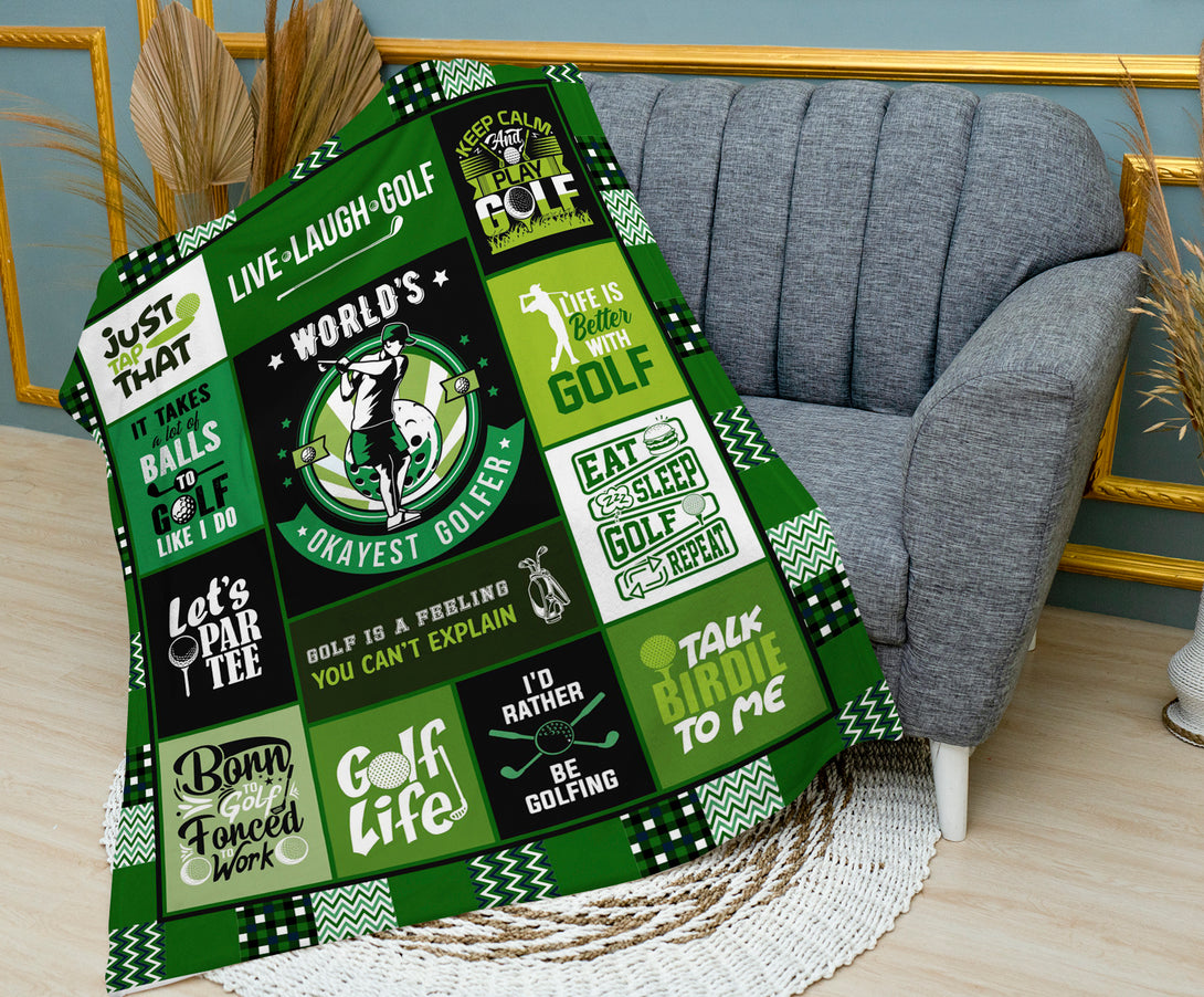 Golf Blanket Gifts for Men, Thoughtful Birthday Gift for Golfer - Custamazegifts.com 