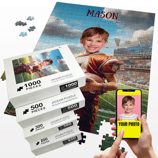 Puzzle Gift for Football Player Fan - Custamazegifts.com 