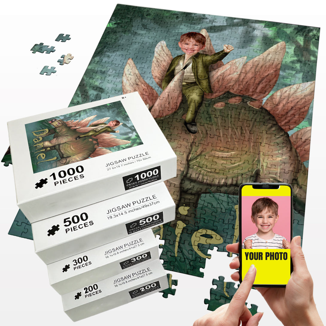 Custom Dino Jigsaw Picture Puzzles for Boys - Custamazegifts.com 