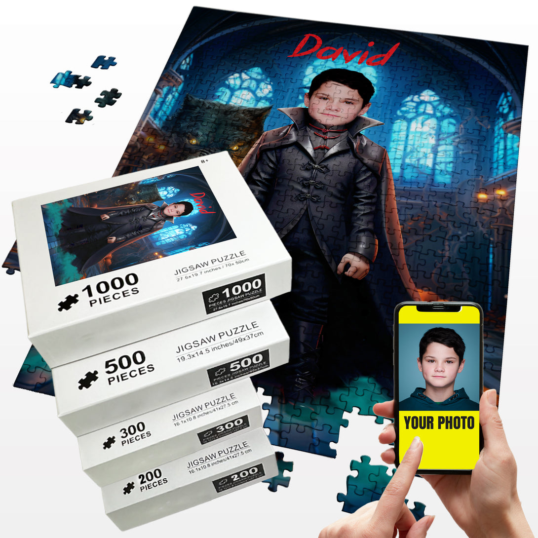 Dracula Vampire Puzzles With Photo Vampire Lover Gift - Custamazegifts.com 