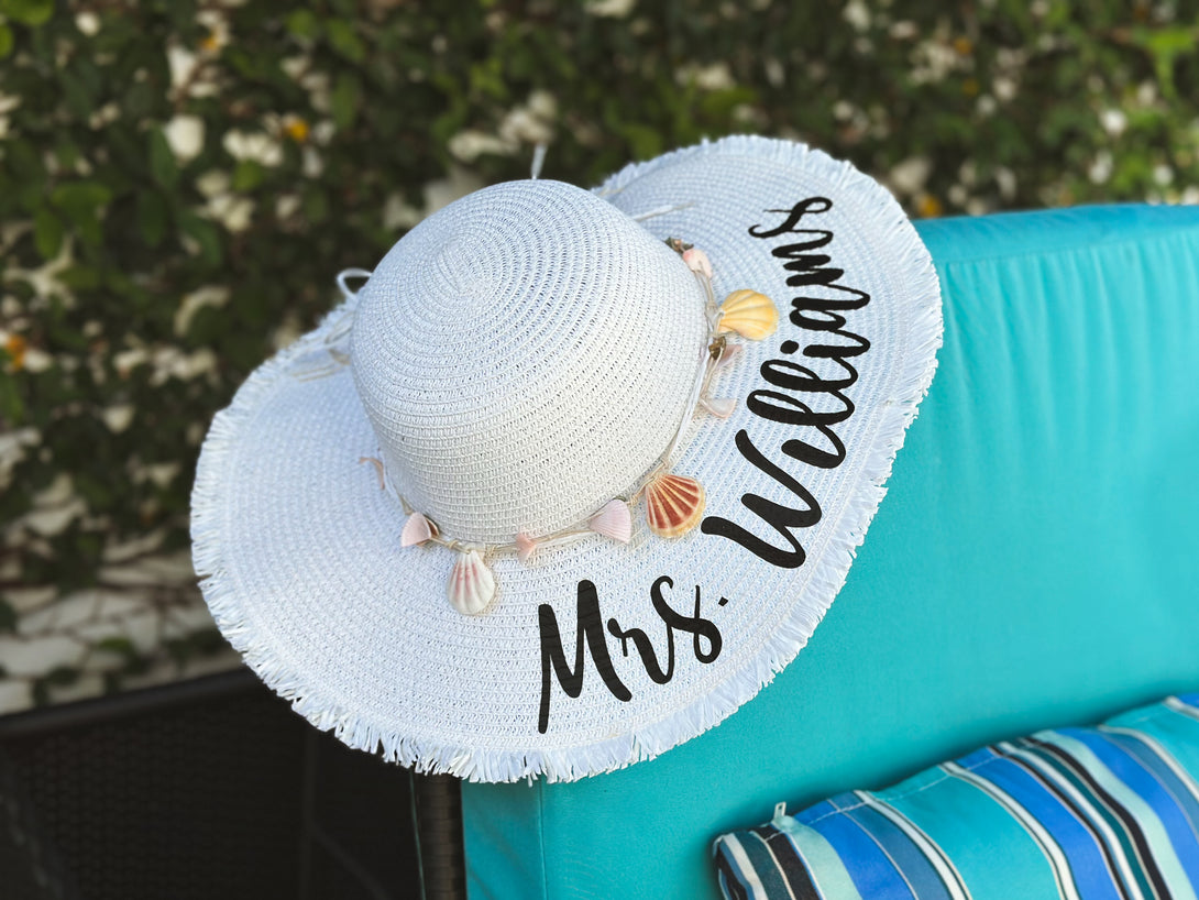 Custom Beach Hat, Floppy Beach Hats Bachelorette Party Gifts - Custamazegifts.com 