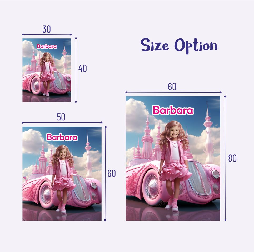 Girl in Barbie Clothes Custom Pink Photo Blanket - Custamazegifts.com 