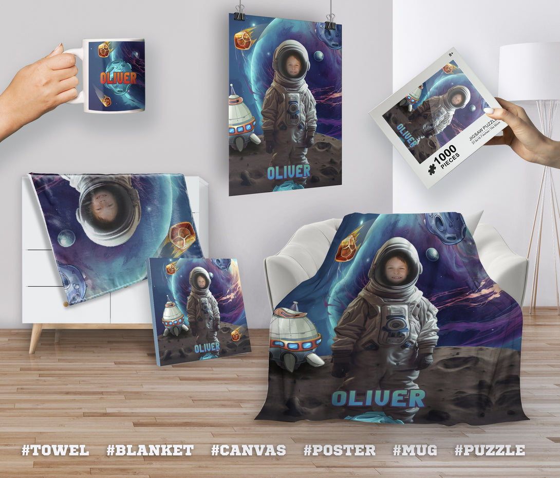 Astronaut Photo Puzzles, Space Fan Birthday Gift - Custamazegifts.com 