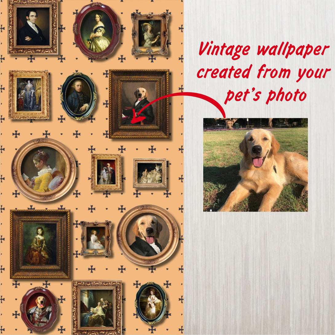 Vintage Wallpaper created from your pets's photo #472 - Custamazegifts.com 