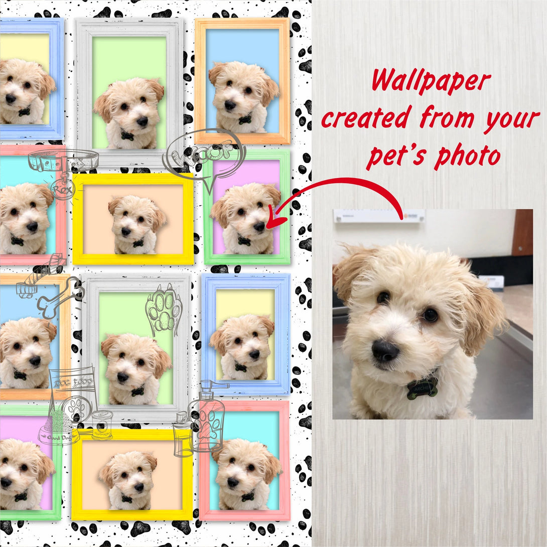 Pet Portrait Custom Wallpaper, Cute Dog Cat Wallpaper #474 - Custamazegifts.com 