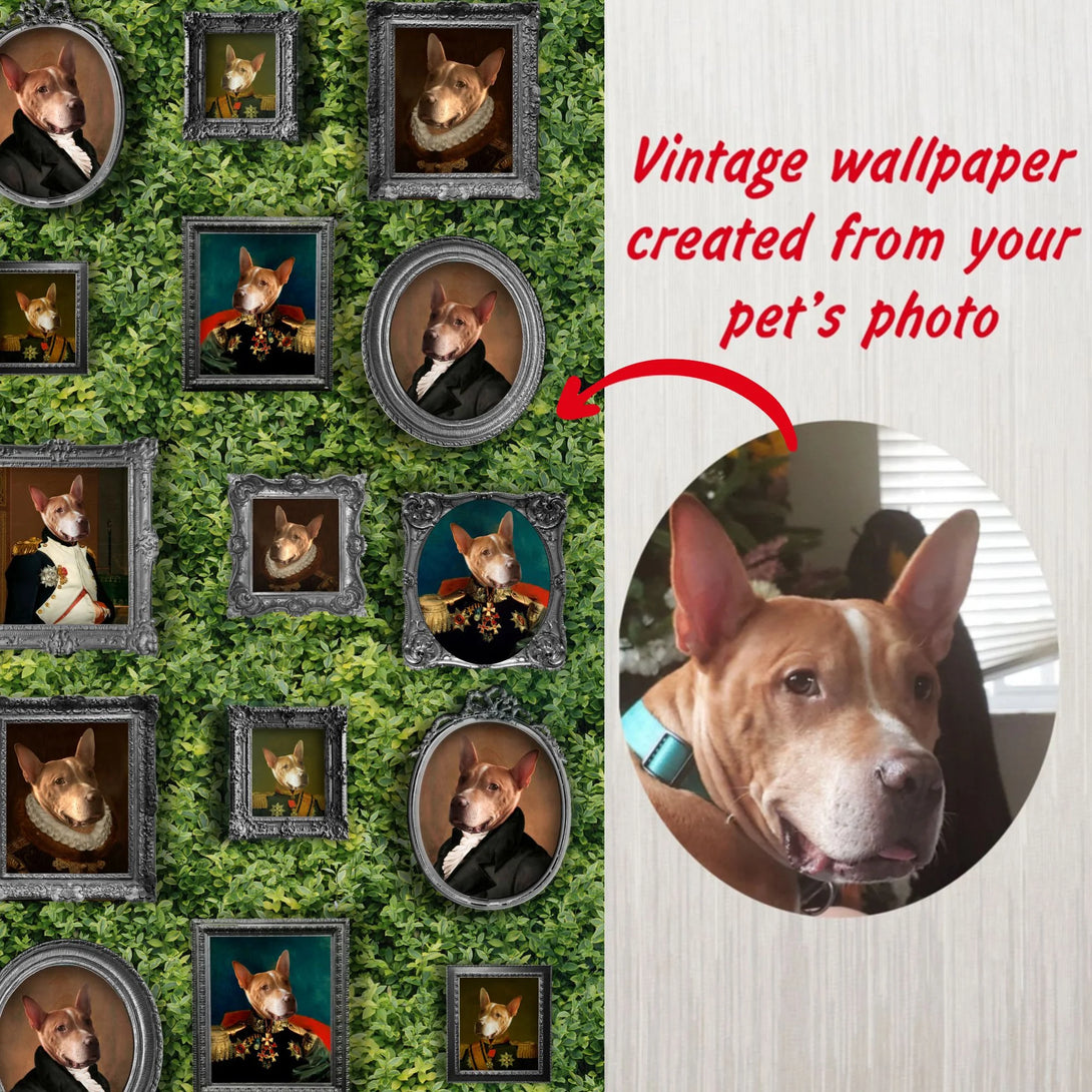 Peel and Stick Personalized Wallpaper for Pet Lovers #603 - Custamazegifts.com 