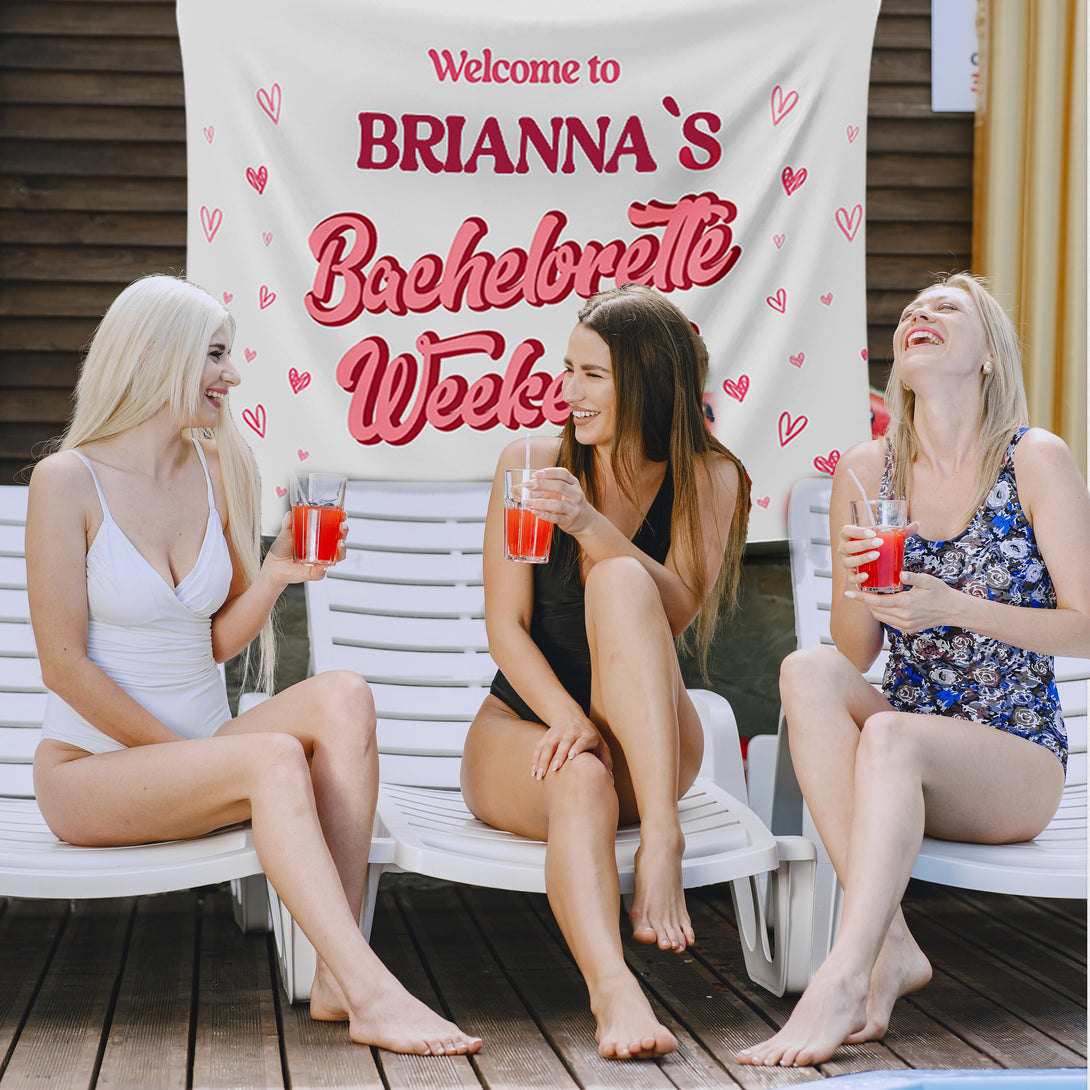 Custom Bachelorette Weekend Banner Welcome Sign - Custamazegifts.com 