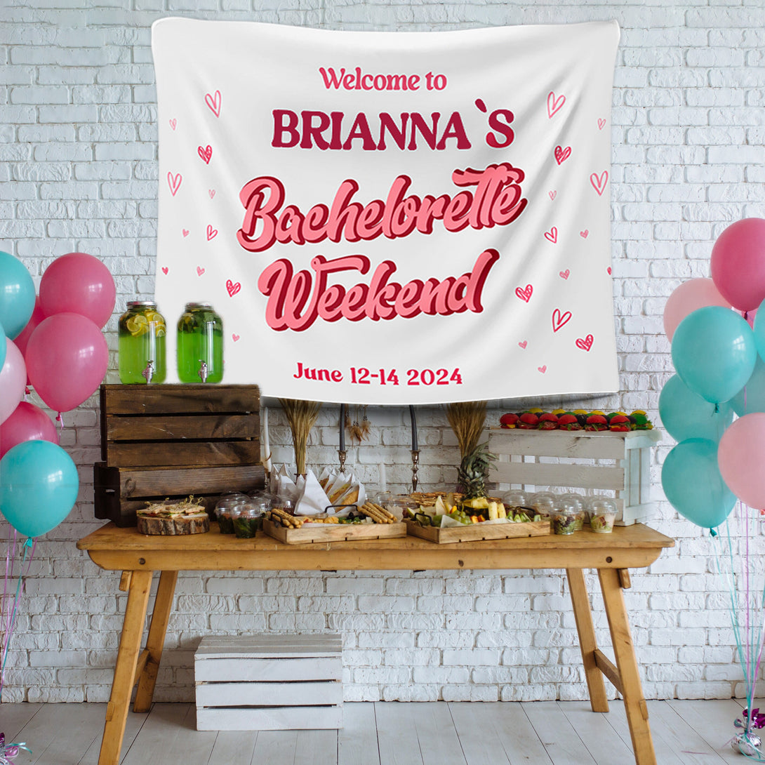 Custom Bachelorette Weekend Banner Welcome Sign - Custamazegifts.com 