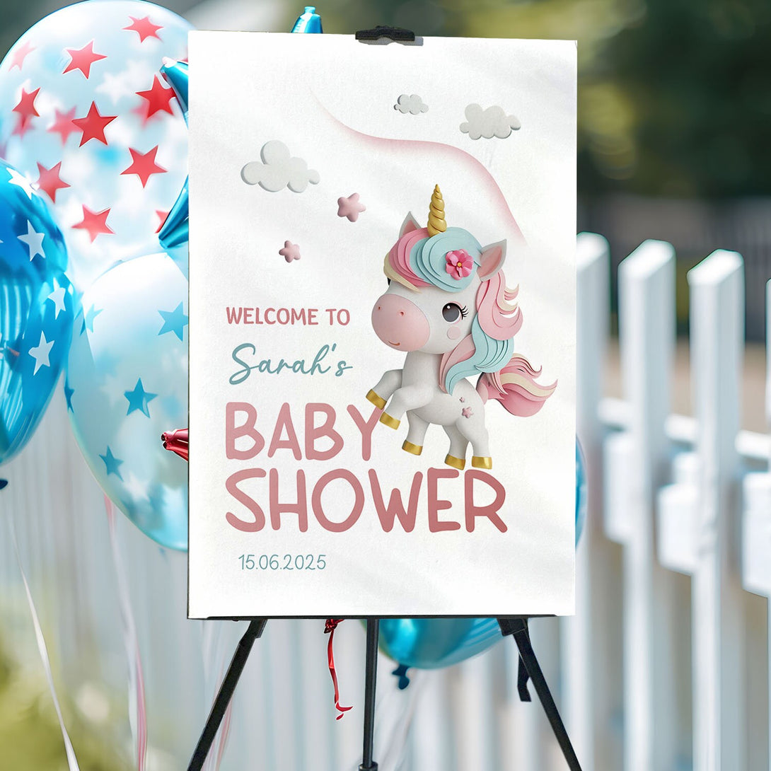 Personalized Signage Welcome Baby Shower Decorations - Custamazegifts.com 