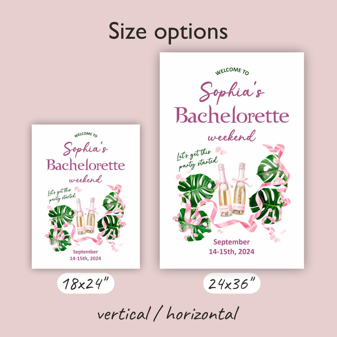 Bachelorette Weekend Welcome Sign Party Decorations - Custamazegifts.com 