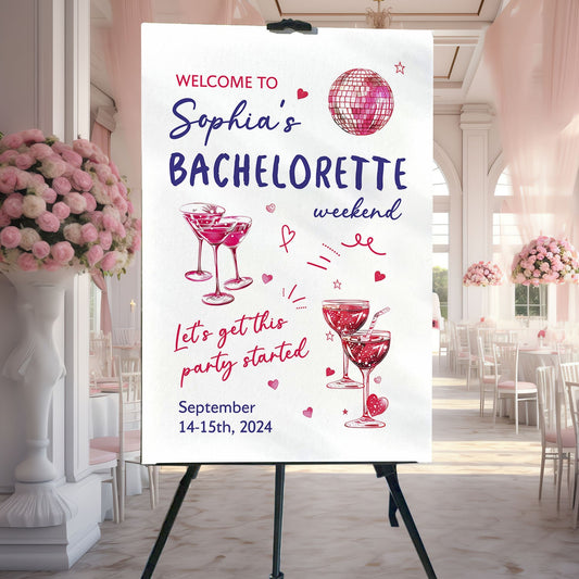 Bachelorette Weekend Welcome Sign Party Decorations - Custamazegifts.com 