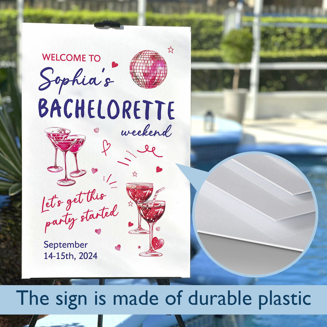 Bachelorette Weekend Welcome Sign Party Decorations - Custamazegifts.com 