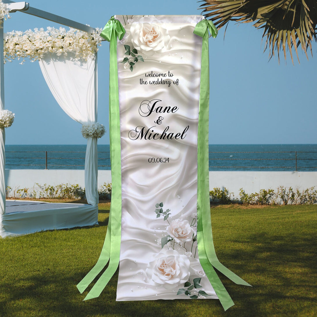 Wedding Banner Party Decor Fabric Hanging Signage - Custamazegifts.com 