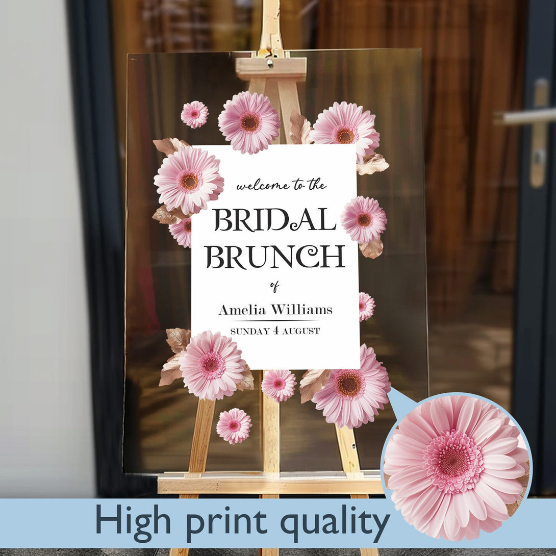 Floral Bridal Shower Welcome Sign, Bridal Brunch Decoration - Custamazegifts.com 