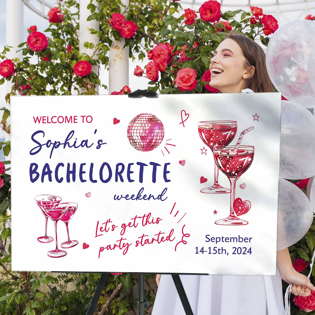 Bachelorette Weekend Welcome Sign Party Decorations - Custamazegifts.com 