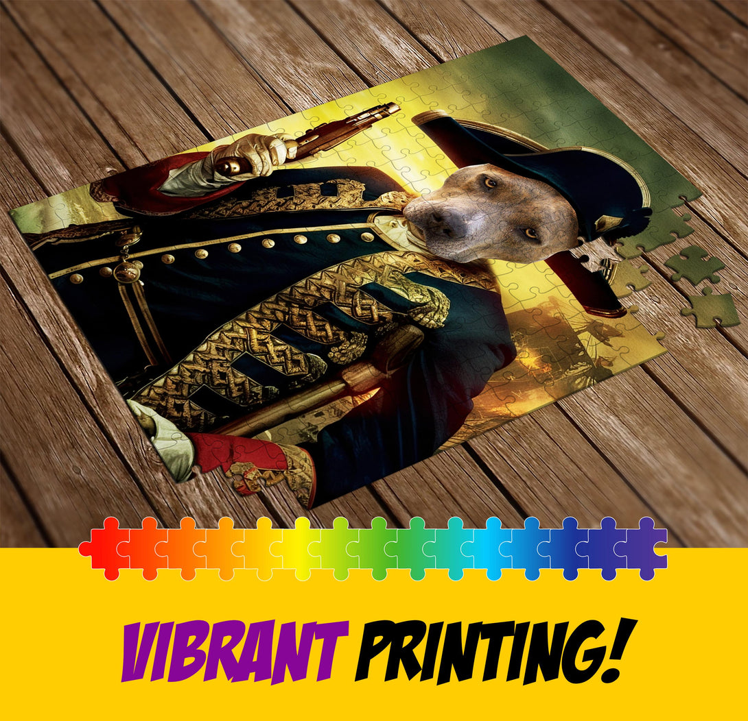 Pirate Captain Custom Dog Portrait Puzzle From Photo PC08 - Custamazegifts.com 