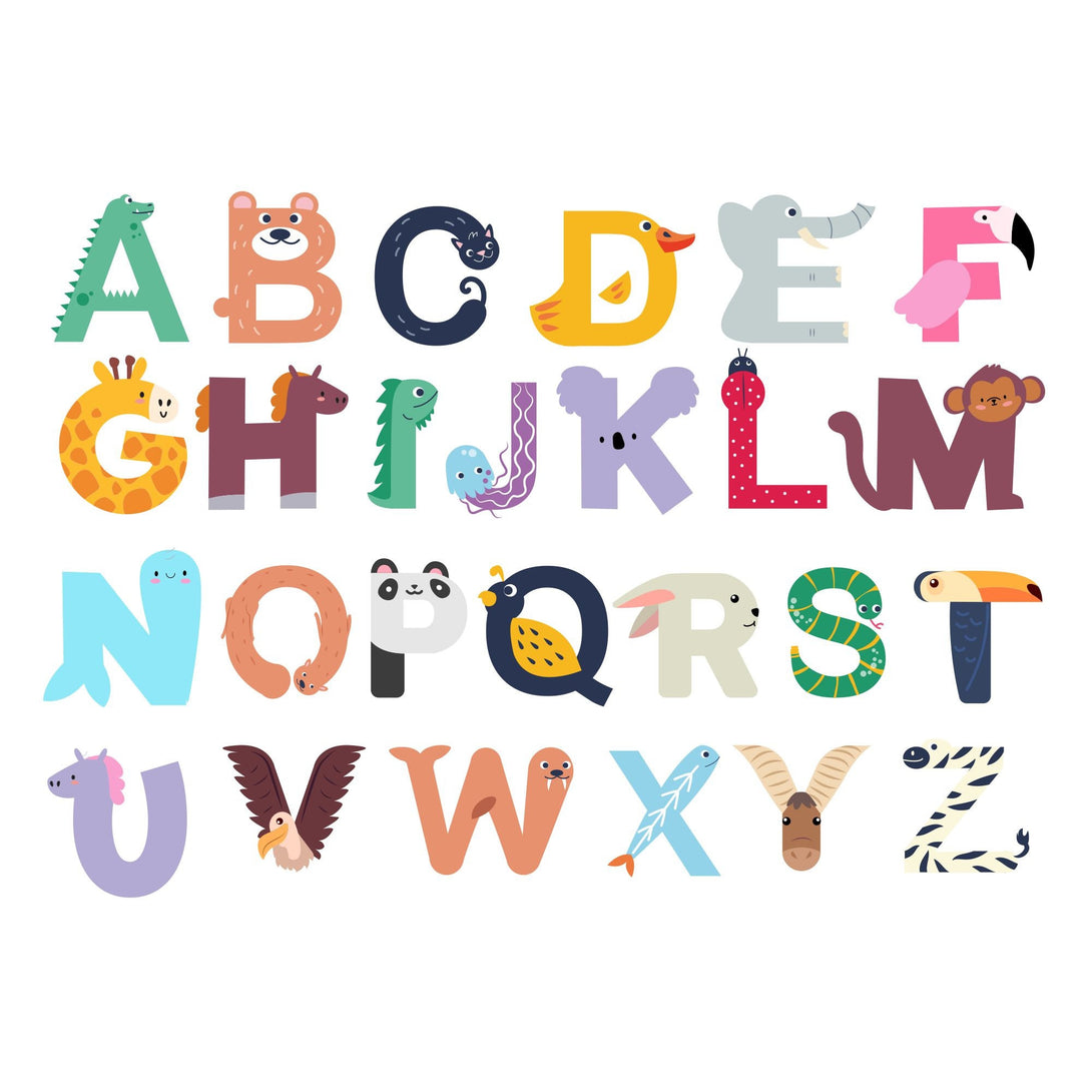 Animal Alphabet Baby Beach Towel, Custom Gift for Toddlers Kids T35 - Custamazegifts.com 