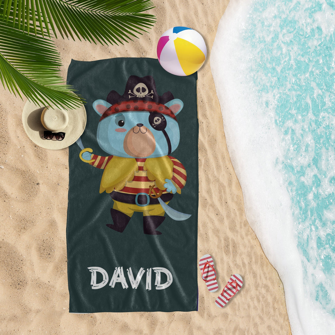 Custom Beach Towels, Personalized Kids Beach Towel with Your Name - Custamazegifts.com 