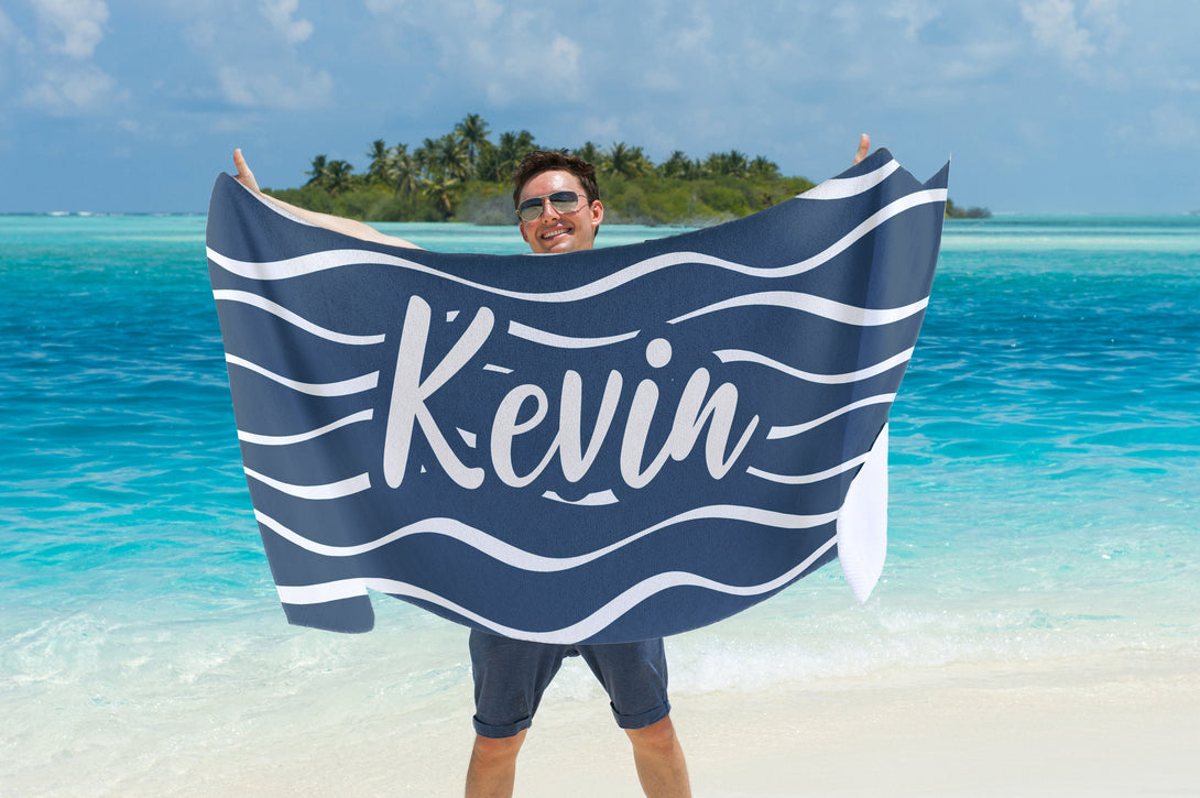 Custom Beach Towels, Personalized Kids Beach Towel with Your Name - Custamazegifts.com 