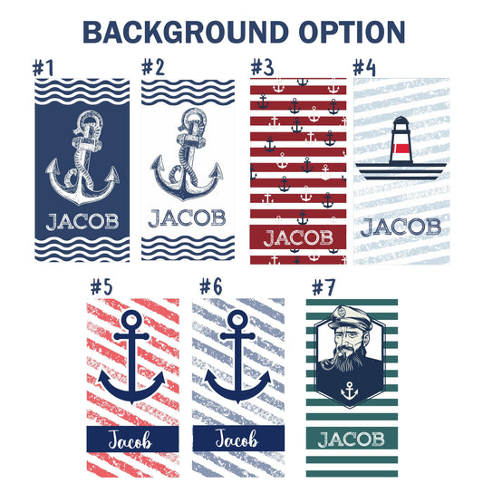 Anchor Ocean Themed Beach Towels for Men, Custom Gifts for Dad Husband T47 - Custamazegifts.com 