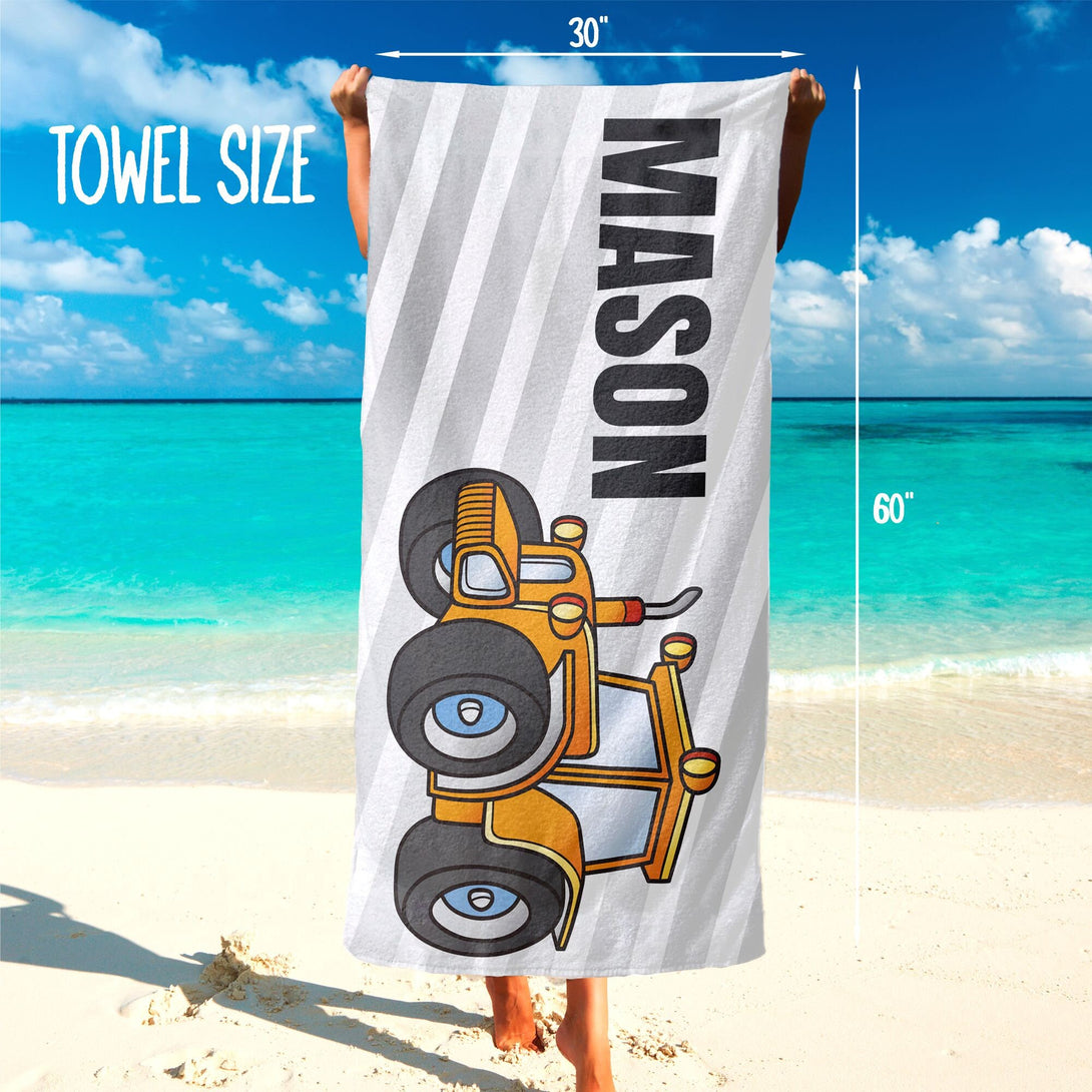 Custom Beach Towels, Personalized Beach Towel with Your Name, Custom Gift for Him - Custamazegifts.com 