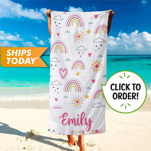 Custom Beach Towels, Kids Beach Towel for Cute Baby Towel Animal Print - Custamazegifts.com 