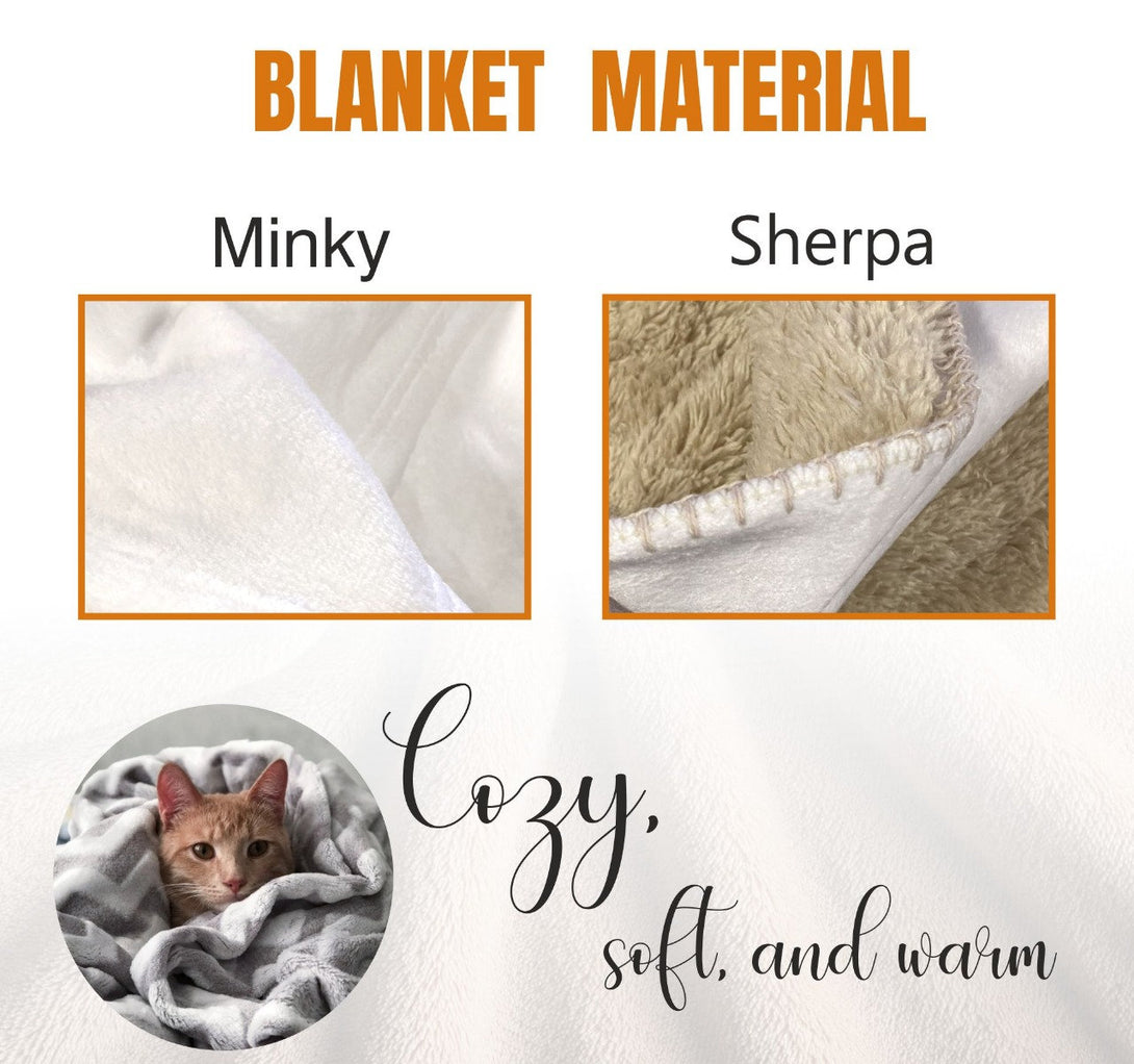 Personalized Black and White Photo Blanket with Your Pet - Custamazegifts.com 