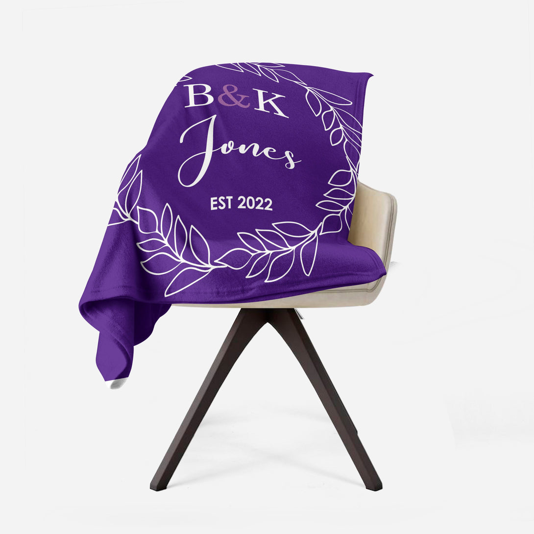 Mr and Mrs Personalized Blanket for Couples, Wedding Gift - Custamazegifts.com 