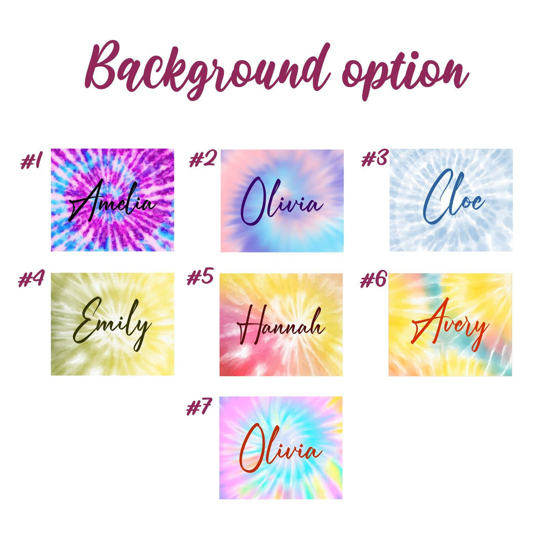 Tie Dye Monogrammed Blanket, Custom Name Blanket - Custamazegifts.com 