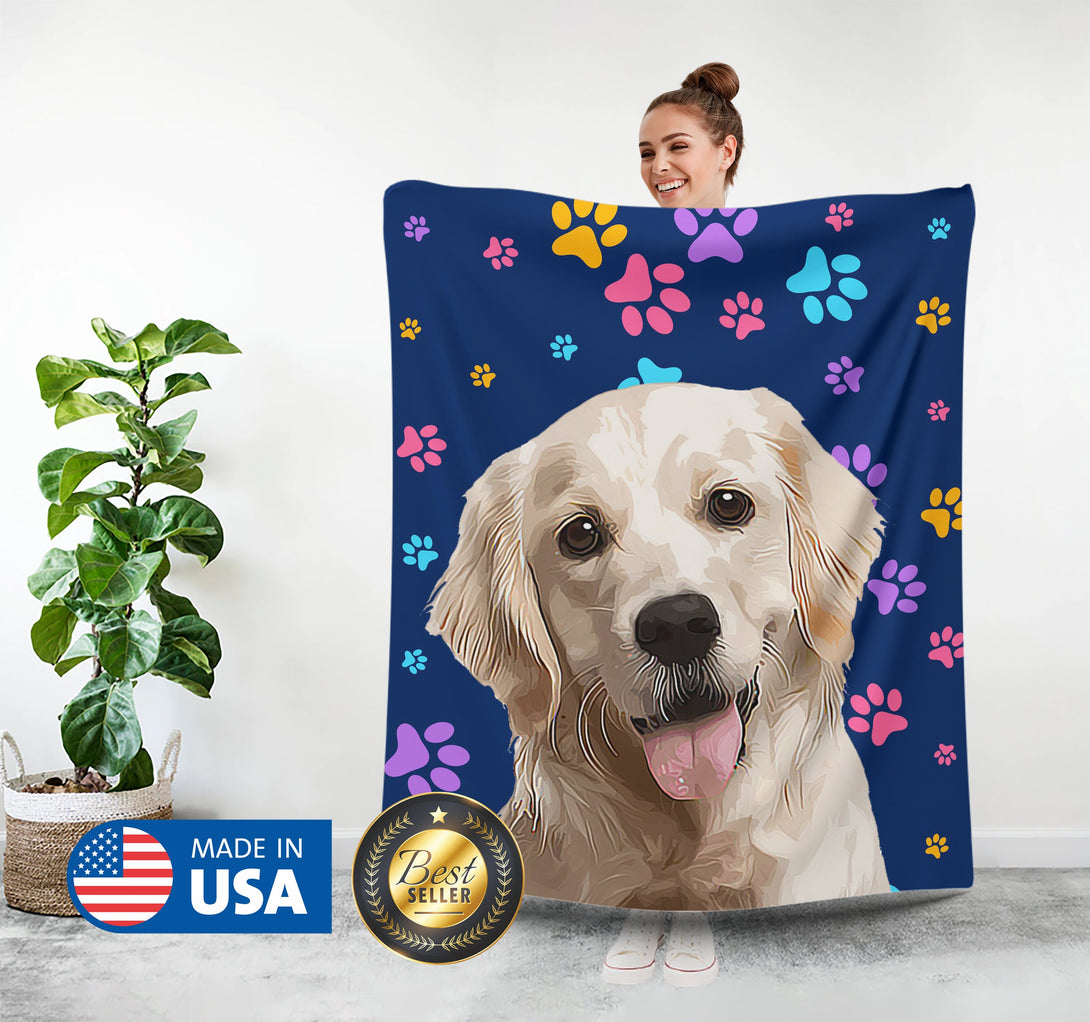 Personalized Blanket with Your Pet, Customized Photo Gift - Custamazegifts.com 