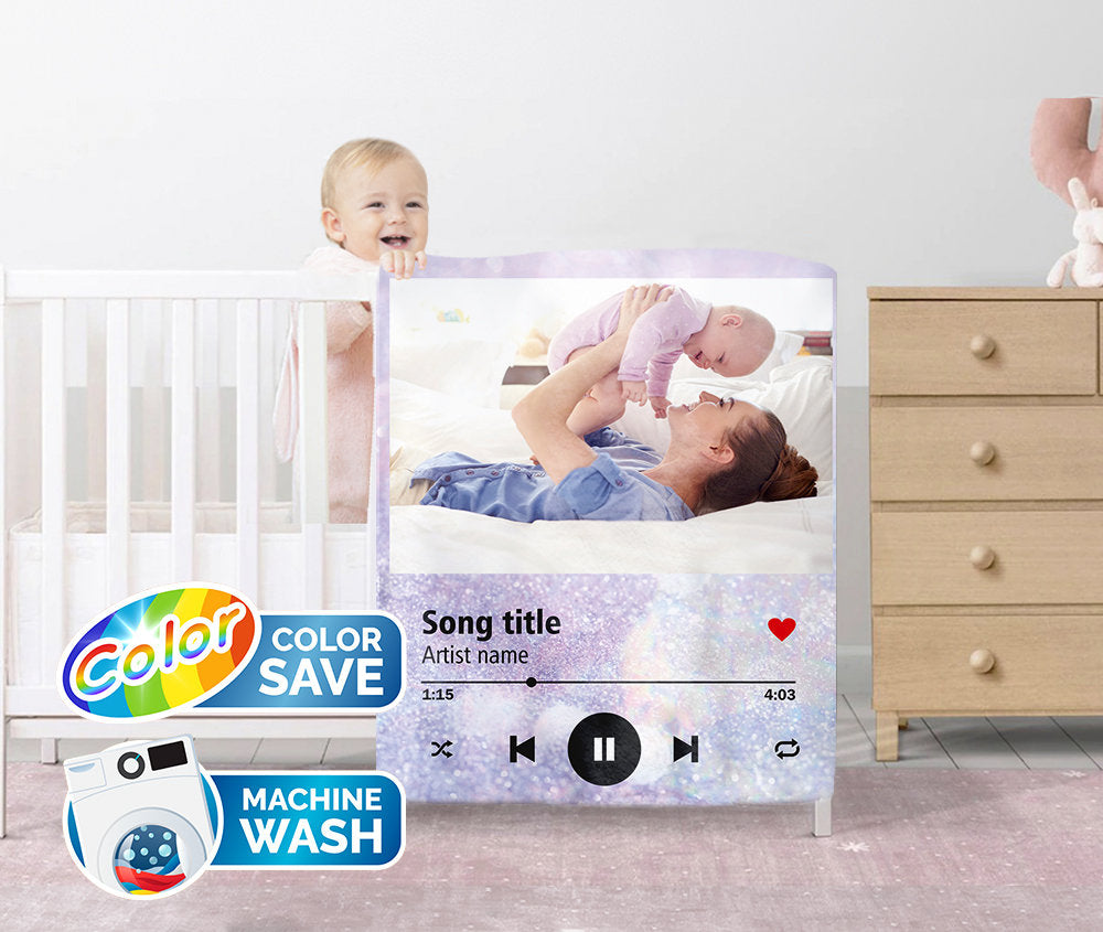 Customized Blanket with Your Favorite Song, Gift for Him Her - Custamazegifts.com 