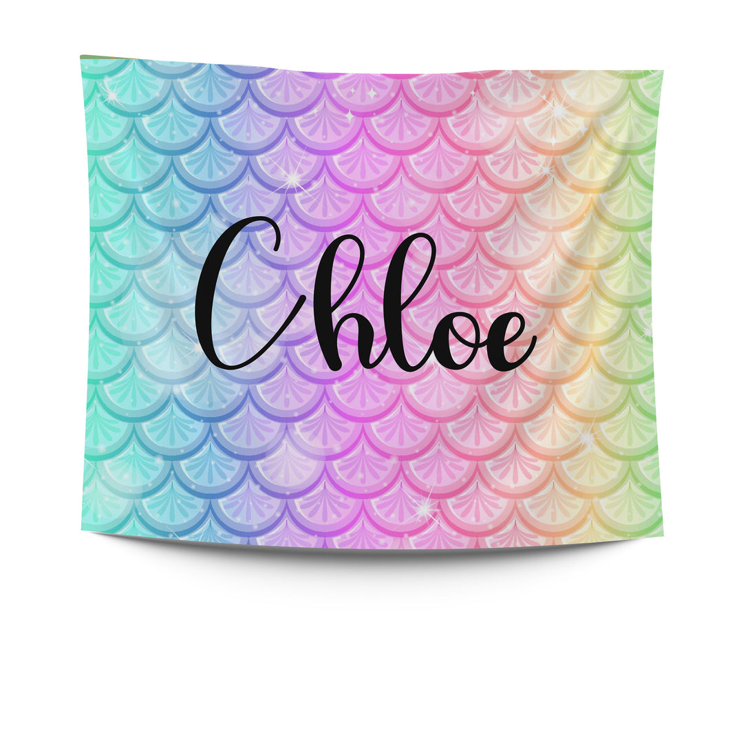 Custom Mermaid Blanket Girls, Mermaid Kids Personalized Blanket - Custamazegifts.com 