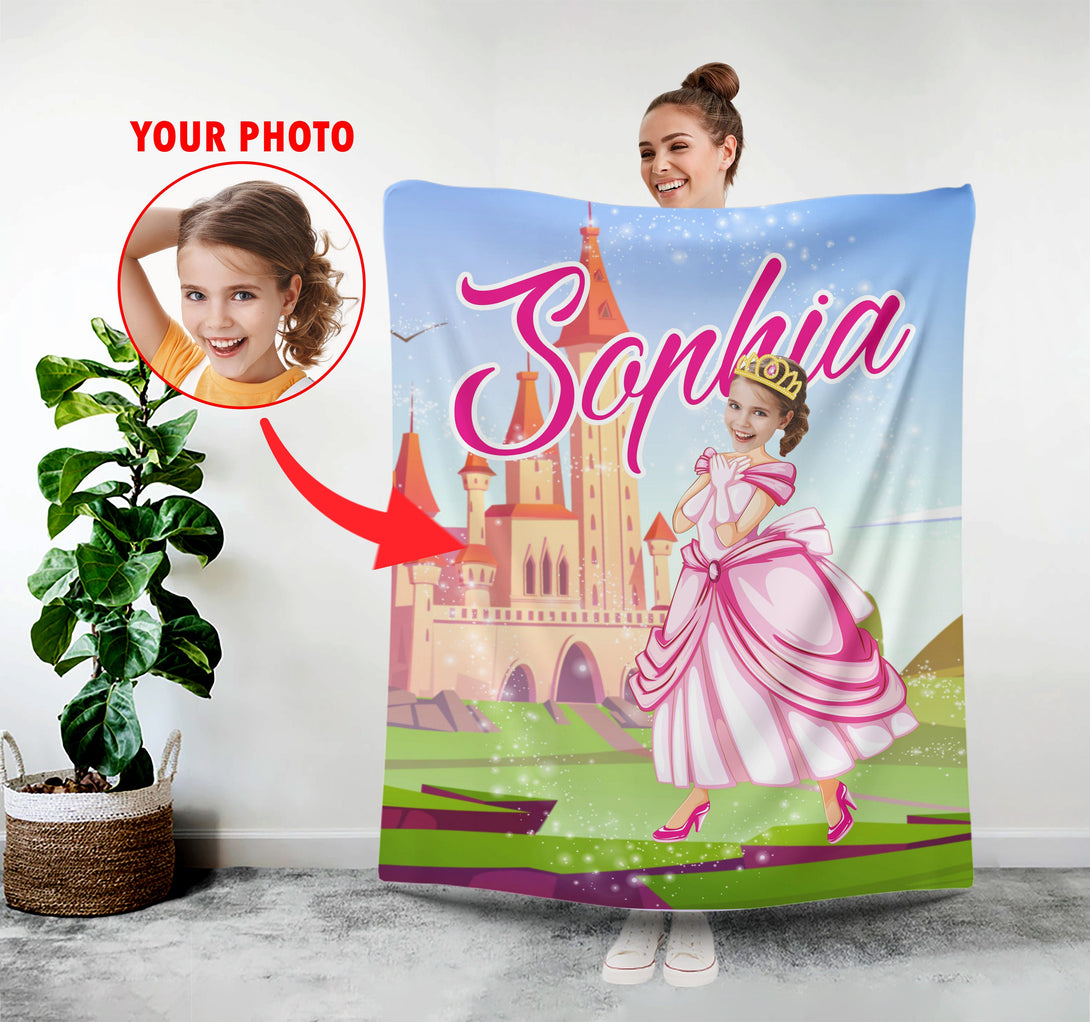 Fairytale Princess Personalized Blanket Girls' Gift - Custamazegifts.com 