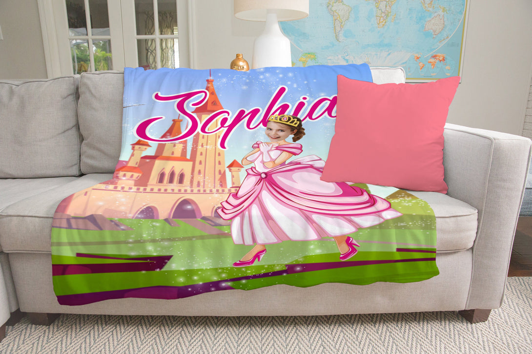 Fairytale Princess Personalized Blanket Girls' Gift - Custamazegifts.com 