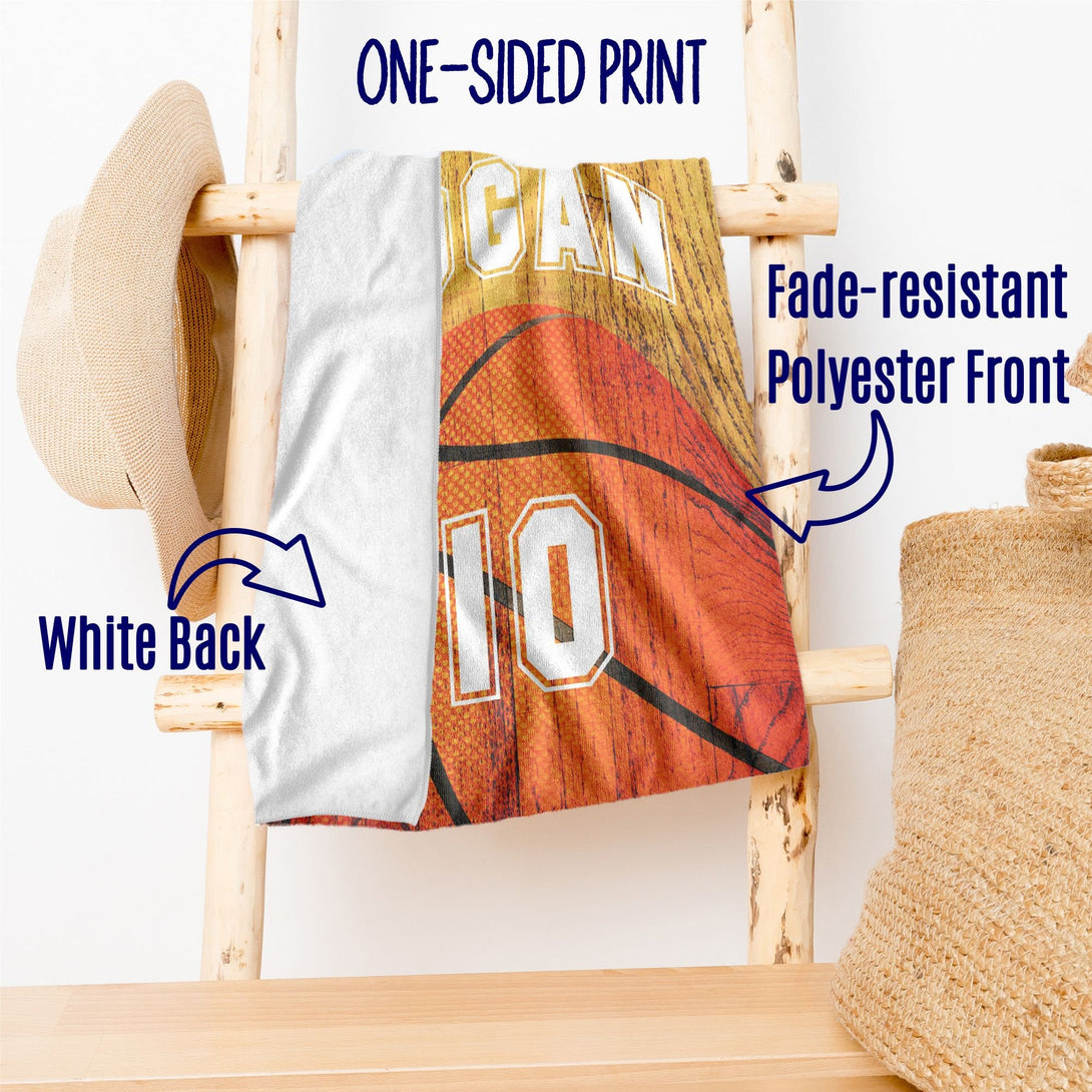 Basketball Team Towel, Personalized Logo Towels, Basketball Team Gift - Custamazegifts.com 