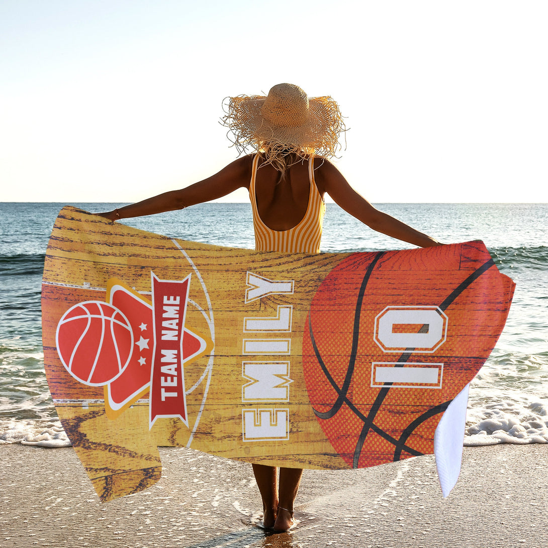 Basketball Team Towel, Personalized Logo Towels, Basketball Team Gift - Custamazegifts.com 